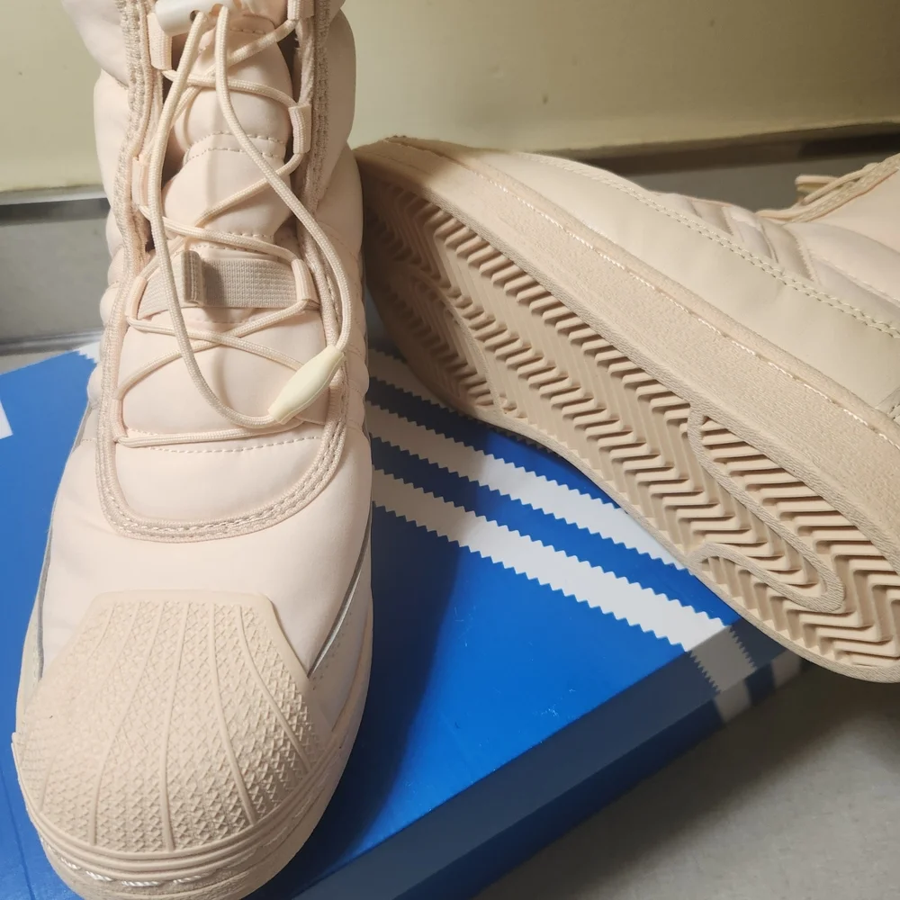 adidas Originals Cream Winter & Rain Boots Quilted Design